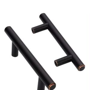 24 Pack Oil Rubbed Bronze 3In (76mm) Hole Centers Cabinet Pulls Hardwar Solid